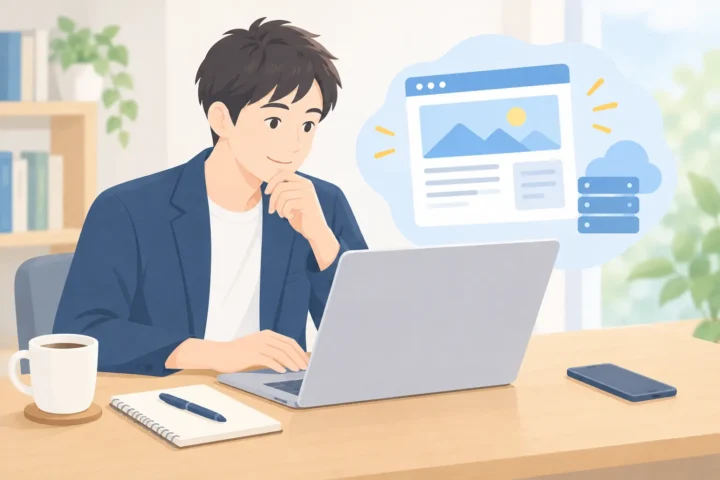 ブログを始めるなら、まず何を基準にサーバーを選ぶべきか：AI生成イメージ