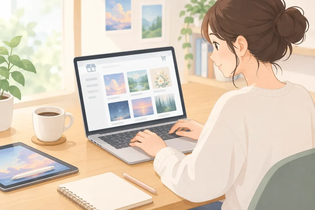 AI画像をアート画像として販売したい人向けの始め方：AI生成イメージ